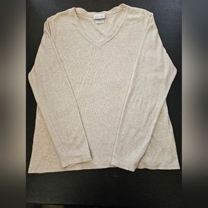 Pierre Cardin Cotton Stretch Top - Size XL - Oatmeal - NWOT